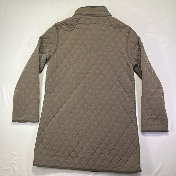 Garnet Hill Women's Quilted Car Coat Chocolate Brown Puffer Jacket - 8 - Picture 8 of 8